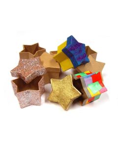 Star Shaped Paper Mache Boxes - Pack of 10