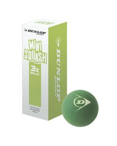 Dunlop Compete Mini Squash Ball - Green - Pack of 3