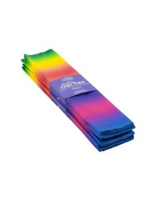 Rainbow Crepe Paper Folds 50cm x 2.5m - Pack of 10