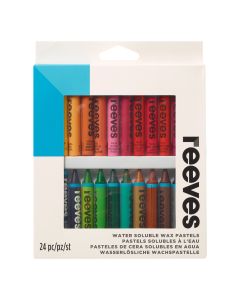 Reeves Watersoluble Wax Pastels Assorted - Pack of 24