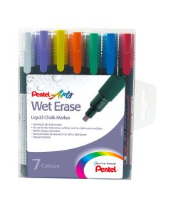 Pentel Liquid Chalk Markers Assorted - Pack of 7