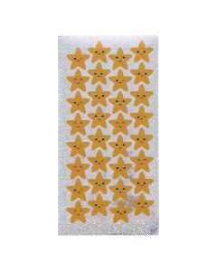 Gold Sparkly Star Shape Stickers 22mm