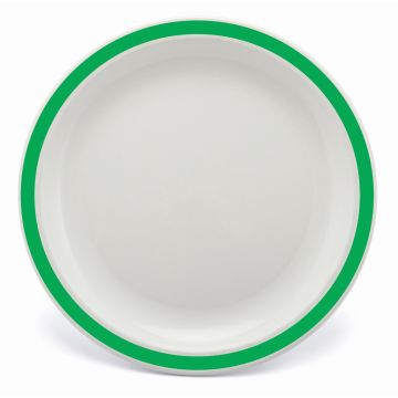 Harfield Narrow Rimmed Plates Green Pack of 10