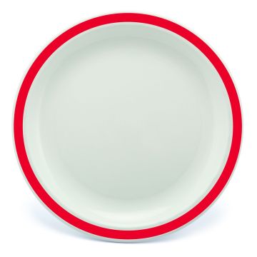 Harfield Narrow Rimmed Plates Red Pack of 10