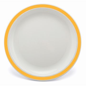 Harfield Narrow Rimmed Plates Yellow Pack of 10