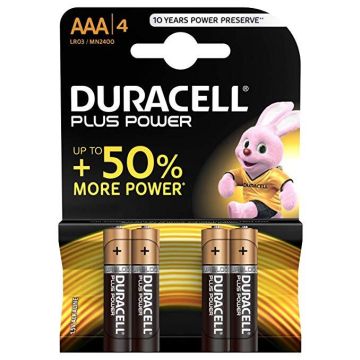 AAA Duracell Plus Batteries - Pack of 4