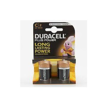 C Duracell Plus Batteries - Pack of 2