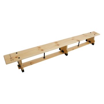 Sure Shot Balance Bench - Natural Wood - 2.65m