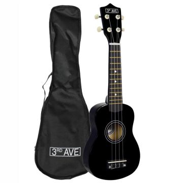 3rd Avenue Soprano Ukulele - Black