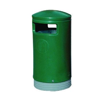 Outdoor Hooded Top Bin 75 Litre - Green