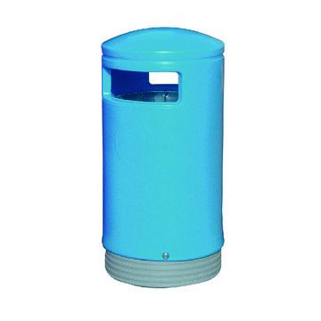 Outdoor Hooded Top Bin 100 Litre - Blue