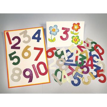 Glitter Numbers - Pack of 250