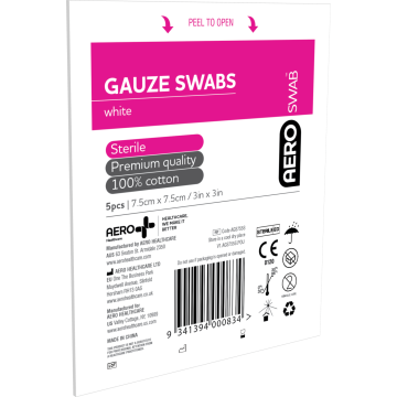 Gauze Swab Sterile 75 x 75mm - Pack of 125