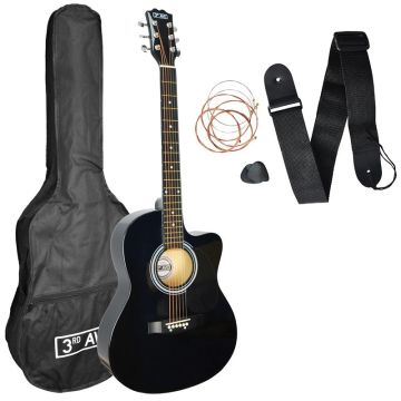 3rd Avenue Cutaway Electro Acoustic Guitar Pack - Black