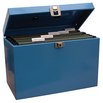 Metal Box File Foolscap - Blue