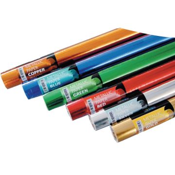 Classmates Paper Backed Foil Rolls 500mm x 4.5m - Blue