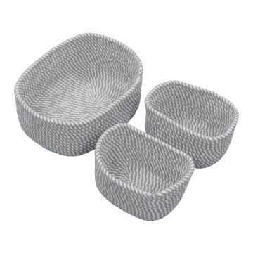 Edison Cotton Rope Storage Baskets - Set of 3