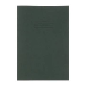 Exercise Book A4 - 40 Pages - 8mm Feint Margin - Green - Pack of 50