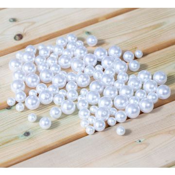 Pearlescent Like Beads - White Pack of 100