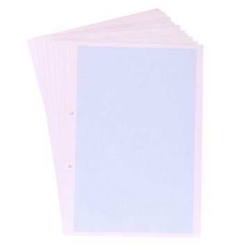 A4 Graph Paper- 1-5 and 10mm Squared- 2 Hole Punched- 1 Ream
