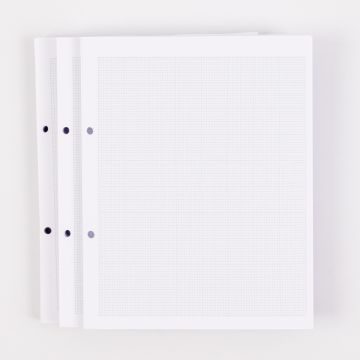 9"x7" Graph Paper- 2- 10- 20mm Squared- 1 Ream