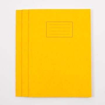 325 x 245mm (A4+) Project Book 80P 8mm Ruled- Yellow- Pk 50