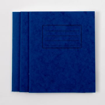 8" x 6.5" Exercise Book 80P 5mm Squared- Blue - Pk 100