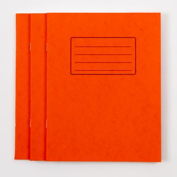 9"x7" Exercise Book 80 Page- 5mm Squared- Orange - Pk 100