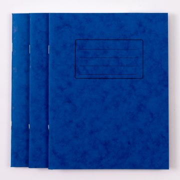 9" x 7" Exercise Book 96 Page- 8mm Ruled- Blue - Pack of 50