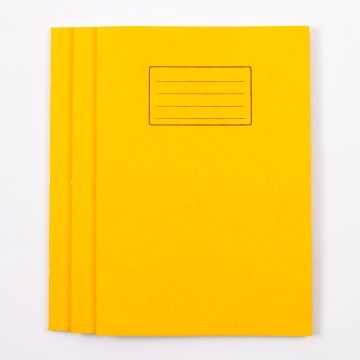 A4 Exercise Book 64P- 8mm Ruled/Plain- Yellow- Pack of 50