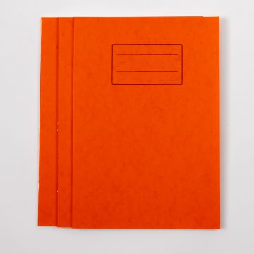 A4 Exercise Book 48 Page- 8mm Ruled/Margin- Orange- Pk 100
