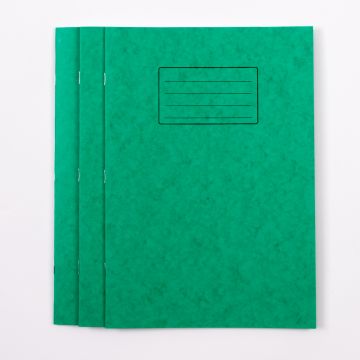 A4 Exercise Book 32P- 8mm Ruled/Plain Alternate- Green