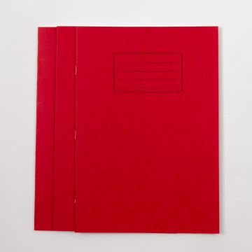 A4+ Exercise Book 48 Page- 8mm Ruled- Red - Pack of 50