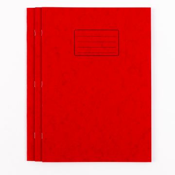 A4+ Exercise Book 48 Page- 10mm Squared- Red - Pack of 50