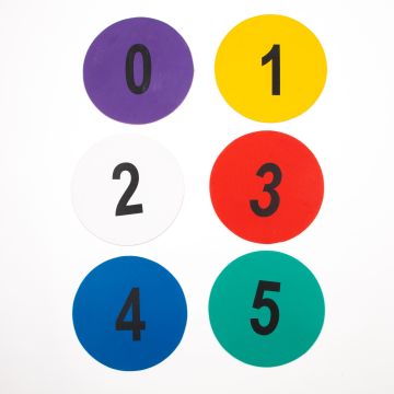 Findel Everyday Number Spot Floor Markers - 0-5