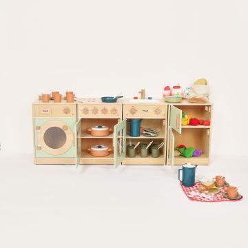 Toddler Sage Kitchen with Accessories