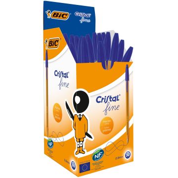BIC Cristal Ballpoint Pen - Blue - Pack of 50