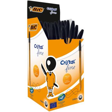BIC Cristal Ballpoint Pen - Black - Pack of 50
