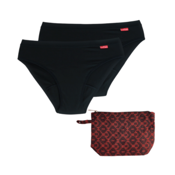 WUKA Reusable Period Pants Kit Medium Flow- Pack of 2- L