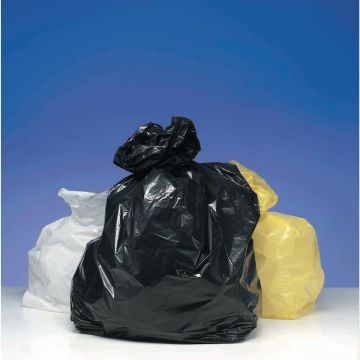 Medium Duty Refuse Sacks - 400 x 635 x 990mm - Black - Pack of 200