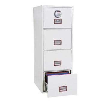 Excel Fire File 90 min 4 Drawer Fire Resistant Filing Cabinet With Electronic