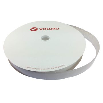 VELCRO Loop Coins - 22mm x 25m - White