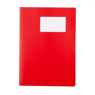 School Exercise Books A4 80 Page 6mm F&M - Red - Pack of 50