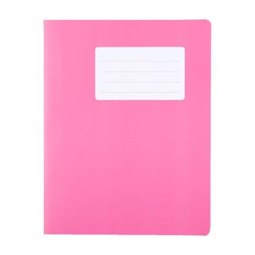 School Exercise Books 9 x 7in 80 Page Blank - Pink - Pack of 100