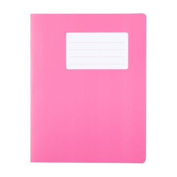 School Exercise Books 9 x 7in 80 Page 8mm F&M - Pink - Pack of 100