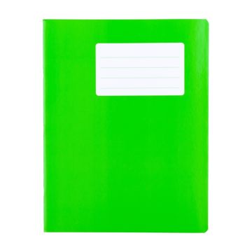 School Exercise Books 9 x 7in 80 Page 8mm F&M - Light Green - Pack of 100