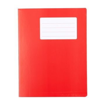 School Exercise Books 9 x 7in 80 Page 6mm F&M - Red - Pack of 100