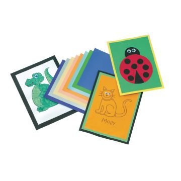 Classmates School Mounting Paper Pack - Assorted Colours & Sizes - Pack of 66