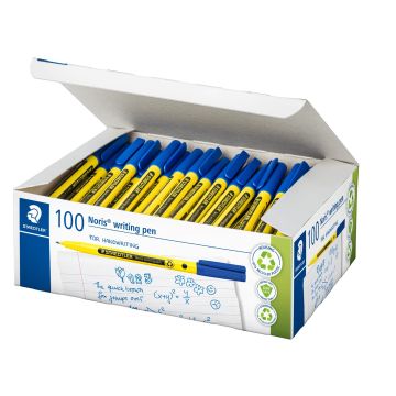 STAEDTLER Noris Handwriting Pen - Blue - Pack of 100