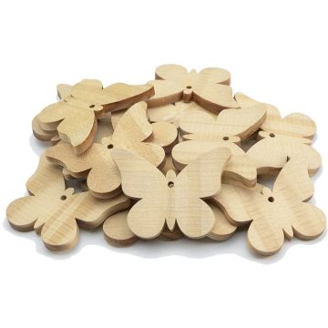 Large Wooden Butterflies - Pack of 20